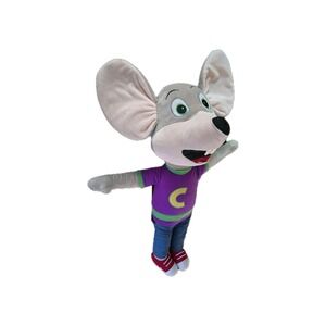 Chuck E. Cheese 30" Mouse LARGE Plush 2013 Purple Shirt Blue Jeans W/TAG